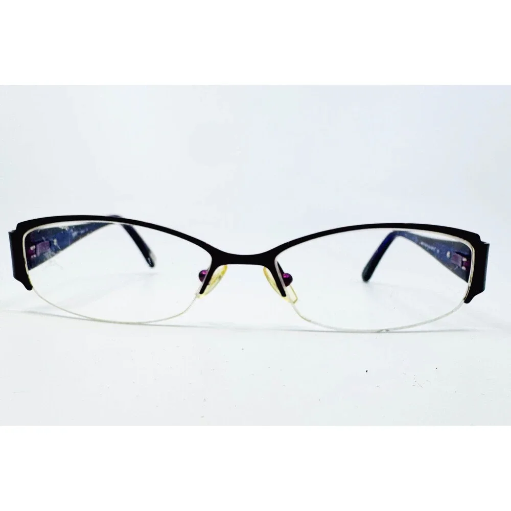 XOXO Allure Eyeglasses Womens Purple Tortoise Semi Rimless 53-16-135